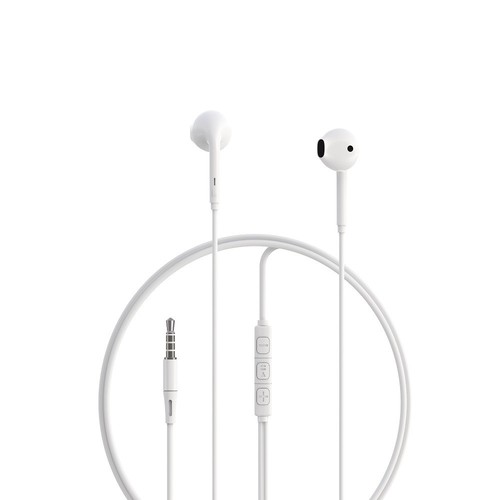 KIT PIETON ECOUTEURS CLASSIQUES JACK 3,5MM + TELECOMMANDE + MICRO BLANCS - DEVIA - 2