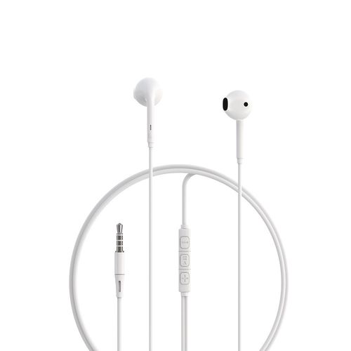 KIT PIETON ECOUTEURS CLASSIQUES JACK 3,5MM + TELECOMMANDE + MICRO BLANCS - DEVIA - 2