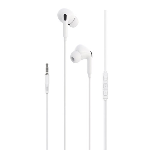 ECOUTEURS INTRA-AURICULAIRES JACK 3,5MM + TELECOMMANDE + MICRO BLANC - 4