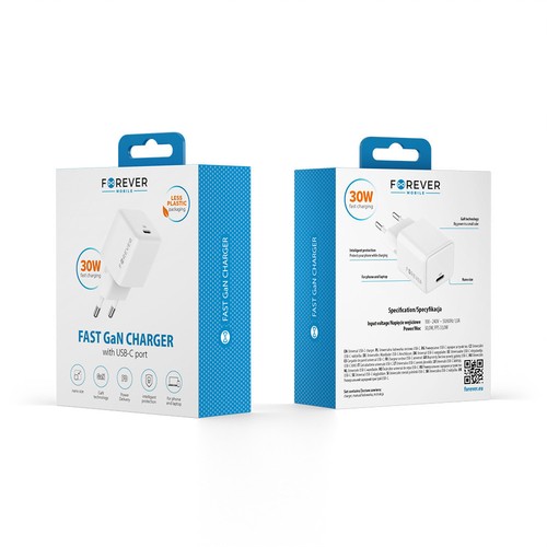 CHARGEUR SECTEUR *GAN* USB-C 30W - 6