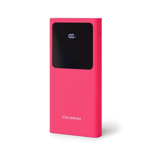 BATTERIE DE SECOURS 10 000 MAH AFFICHAGE DIGITAL ROUGE - 1