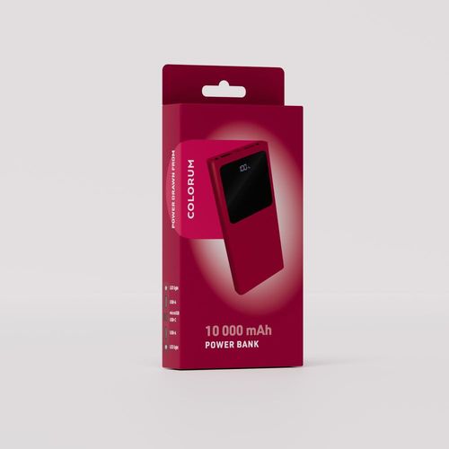 BATTERIE DE SECOURS 10 000 MAH AFFICHAGE DIGITAL ROUGE - 3