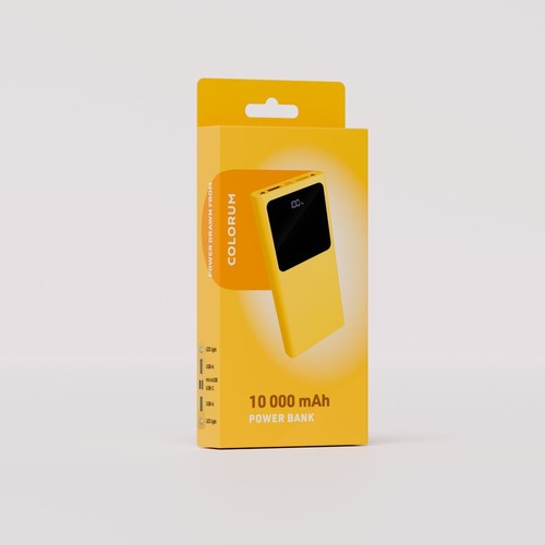 BATTERIE DE SECOURS 10 000 MAH AFFICHAGE DIGITAL JAUNE - 3