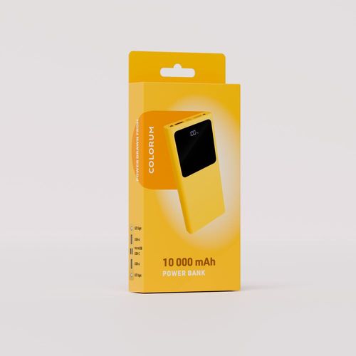 BATTERIE DE SECOURS 10 000 MAH AFFICHAGE DIGITAL JAUNE - 3