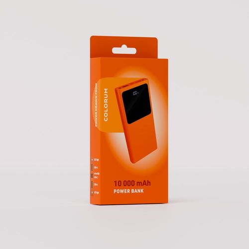BATTERIE DE SECOURS 10 000 MAH AFFICHAGE DIGITAL ORANGE - 3