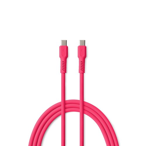 CABLE CHARGE USB-C VERS USB-C PD (60W) - LONGUEUR 1.8M - COLORUM ROUGE - 1