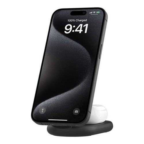 STATION DE RECHARGE PLIABLE 2-EN-1 AVEC INDUCTION Qi2 15W POUR IPHONE / AIRPODS - 3
