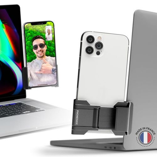 SUPPORT TELEPHONE UNIVERSEL POUR ECRAN PC/MAC - CLIP UNIVERSEL AVEC ANGLE REGLABLE 160° - 1