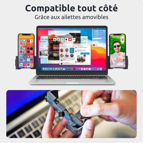 SUPPORT TELEPHONE UNIVERSEL POUR ECRAN PC/MAC - CLIP UNIVERSEL AVEC ANGLE REGLABLE 160° - 3