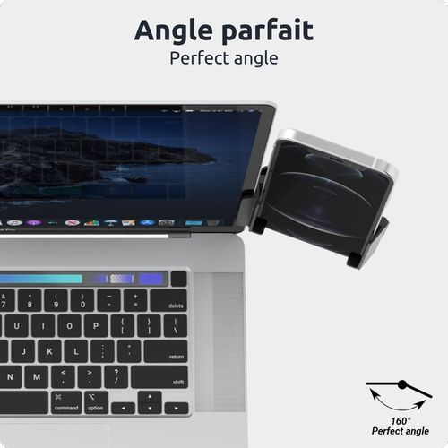 SUPPORT TELEPHONE UNIVERSEL POUR ECRAN PC/MAC - CLIP UNIVERSEL AVEC ANGLE REGLABLE 160° - 7