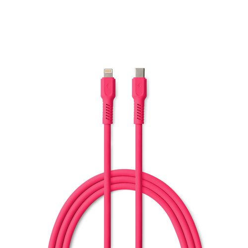 CABLE CHARGE USB-C VERS LIGHTNING (27W) - LONGUEUR 1.8M - COLORUM ROUGE - 1