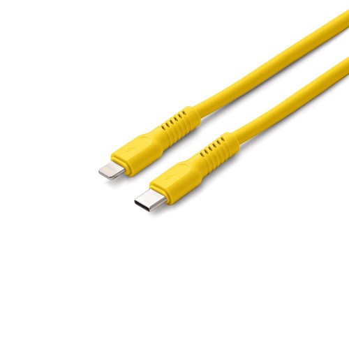 CABLE CHARGE USB-C VERS LIGHTNING (27W) - LONGUEUR 1.8M - COLORUM JAUNE - 2