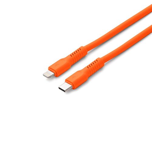 CABLE CHARGE  USB-C VERS LIGHTNING (27W) - LONGUEUR 1.8M - COLORUM ORANGE - 2
