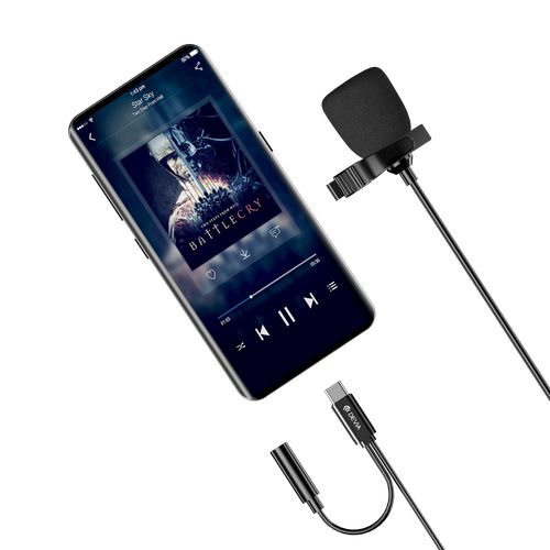 MICROPHONE CRAVATE FILAIRE USB-C AVEC PINCE - 1