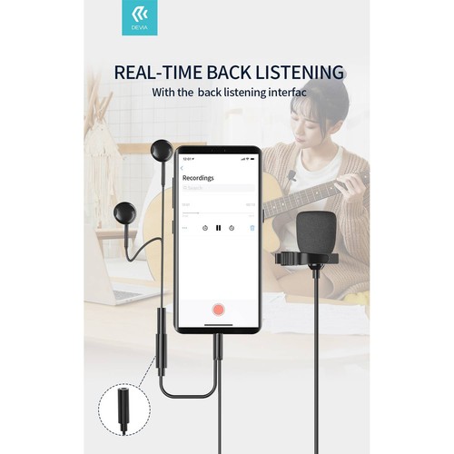 MICROPHONE CRAVATE FILAIRE LIGHTNING AVEC PINCE - 7