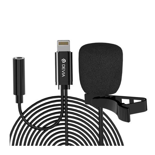 MICROPHONE CRAVATE FILAIRE LIGHTNING AVEC PINCE - 2