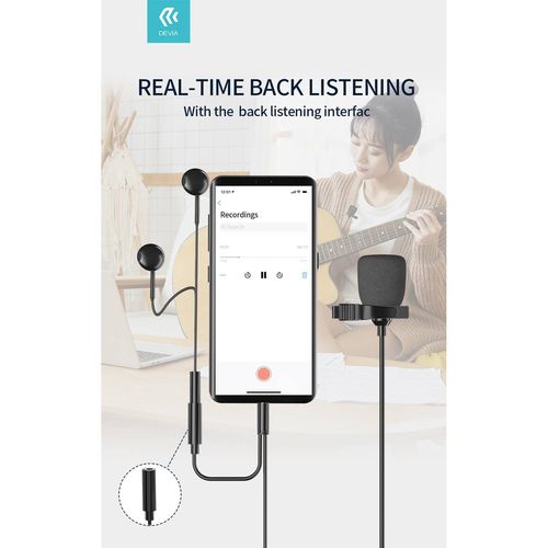 MICROPHONE CRAVATE FILAIRE LIGHTNING AVEC PINCE - 7