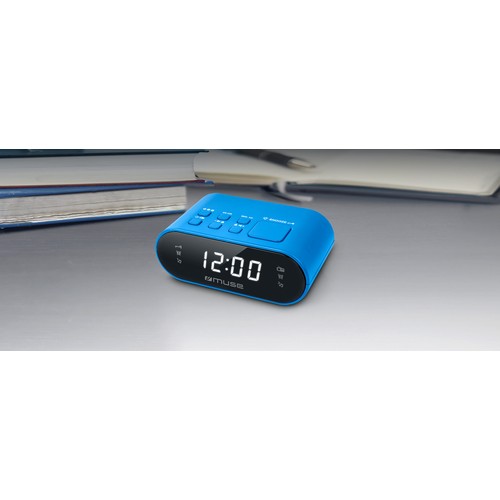 Radio-réveil double PLL bleu - 3