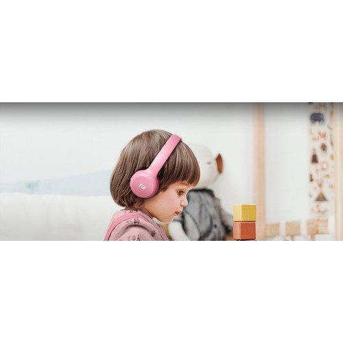 CASQUE BLUETOOTH STÉRÉO POUR ENFANT ROSE - 2