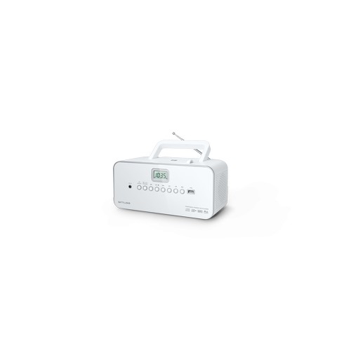 Radio portable, lecteur CD/MP3 avec USB blanc - 1