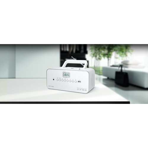 Radio portable, lecteur CD/MP3 avec USB blanc - 4