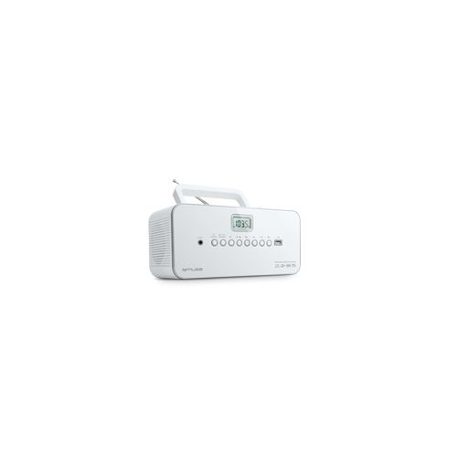 Radio portable, lecteur CD/MP3 avec USB blanc - 2