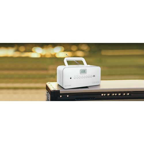 Radio portable, lecteur CD/MP3 avec USB blanc - 3