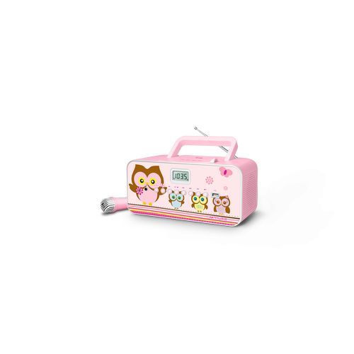 Radio portable avec lecteur CD/MP3 rose - 4