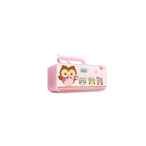 Radio portable avec lecteur CD/MP3 rose - 4