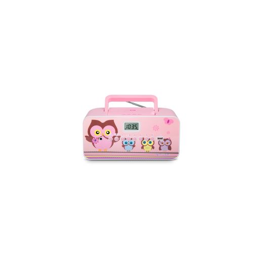 Radio portable avec lecteur CD/MP3 rose - 3