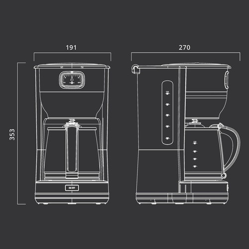 CAFETIERE AVEC INDICATION DU NIVEAU D EAU MUSE - 3