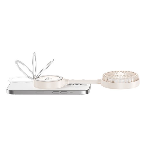 VENTILATEUR PORTABLE AVEC FIXATION MAGSAFE - FONCTION STAND -BLANC - 4