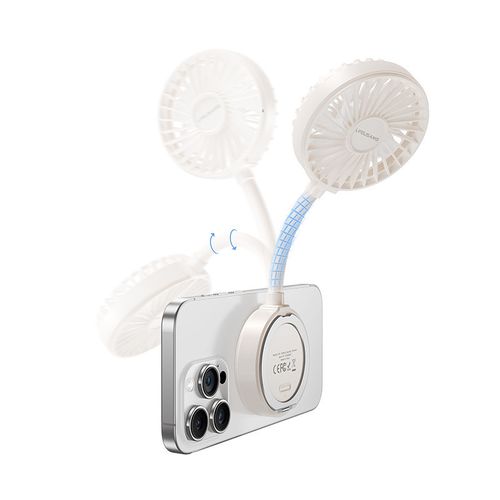 VENTILATEUR PORTABLE AVEC FIXATION MAGSAFE - FONCTION STAND -BLANC - 7
