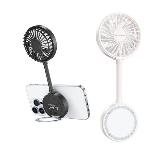 VENTILATEUR PORTABLE AVEC FIXATION MAGSAFE - FONCTION STAND - NOIR - 4