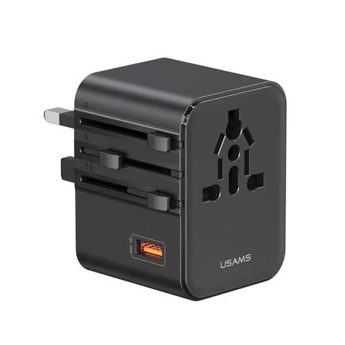 CHARGEUR SECTEUR USB-C 25W : 1 USB-A + 2 USB-C - INTERNATIONAL 4-EN-1 AU / UK / US / EU - 1