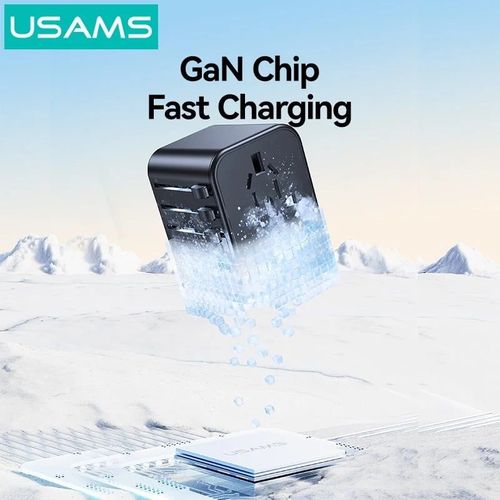 CHARGEUR SECTEUR USB-C 25W : 1 USB-A + 2 USB-C - INTERNATIONAL 4-EN-1 AU / UK / US / EU - 5