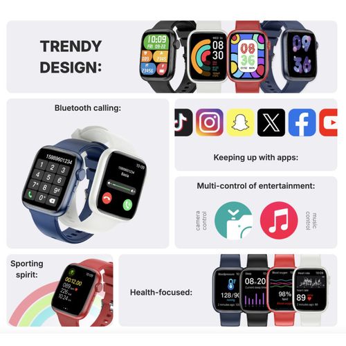 MONTRE CONNECTEE IGO - FREQUENCE CARDIAQUE - IP67 – BLUETOOTH 5.3 - BLEUE - 6