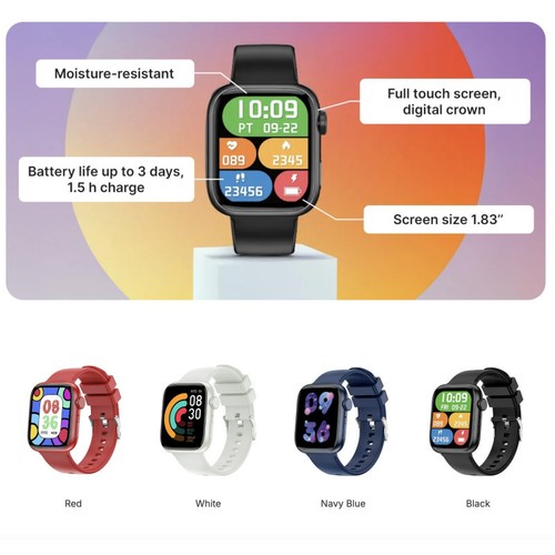 MONTRE CONNECTEE IGO - FREQUENCE CARDIAQUE - IP67 – BLUETOOTH 5.3 - NOIRE - 10
