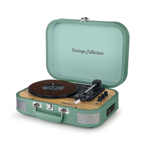 TOURNE-DISQUES VINYLES + FONCTION STEREO BLUETOOTH 2 x 5W VERT - MUSE - 1