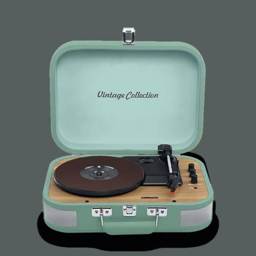 TOURNE-DISQUES VINYLES + FONCTION STEREO BLUETOOTH 2 x 5W VERT - MUSE - 3