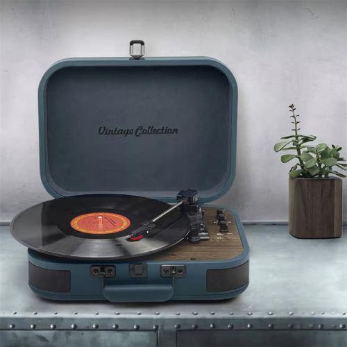 TOURNE-DISQUES VINYLES + FONCTION STEREO BLUETOOTH 2 x 5W BLEU - MUSE - 2