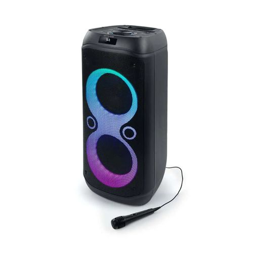 ENCEINTE PORTABLE PARTY BOX 600W USB / AUX / BLUETOOTH 5.0 + MICROPHONE INCLUS + LUMIERE D'AMBIANCE - MUSE - 1