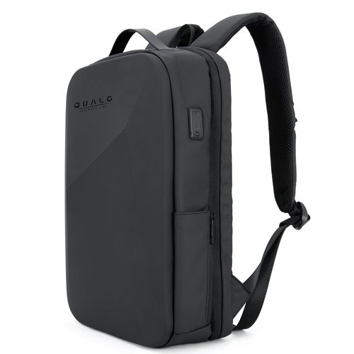 SAC A DOS WATERPROOF AVEC PORTS USB-A + USB-C INCLUS - NOIR - QUALO - 4