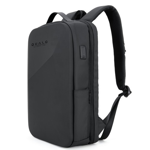 SAC A DOS WATERPROOF AVEC PORTS USB-A + USB-C INCLUS - NOIR - QUALO - 1