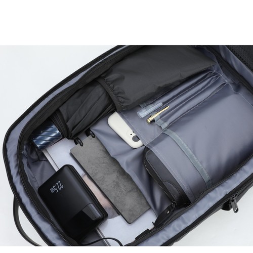 SAC A DOS WATERPROOF AVEC PORTS USB-A + USB-C INCLUS - NOIR - QUALO - 4
