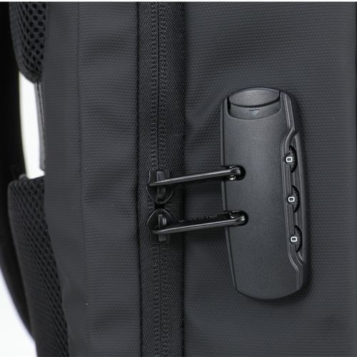 SAC A DOS WATERPROOF AVEC PORTS USB-A + USB-C INCLUS - NOIR - QUALO - 6