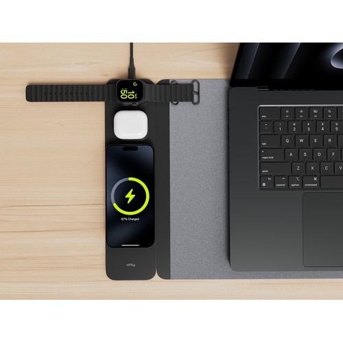 TAPIS DE SOURIS AVEC PAD CHARGE A INDUCTION 15W 3-EN-1 - DETACHABLE - ALLITY - 2