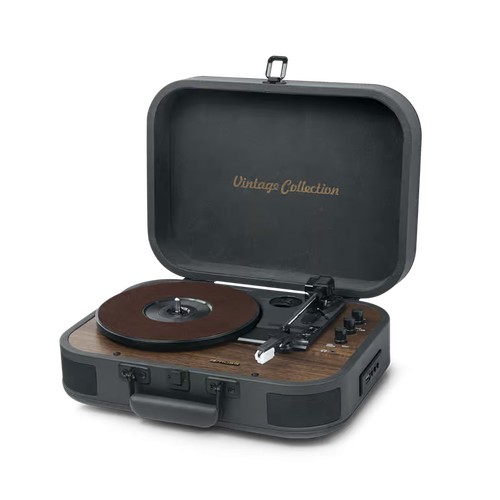 TOURNE-DISQUES VINYLES + FONCTION STEREO BLUETOOTH 2 x 5W + BLUETOOTH OUT - GRIS - MUSE - 1