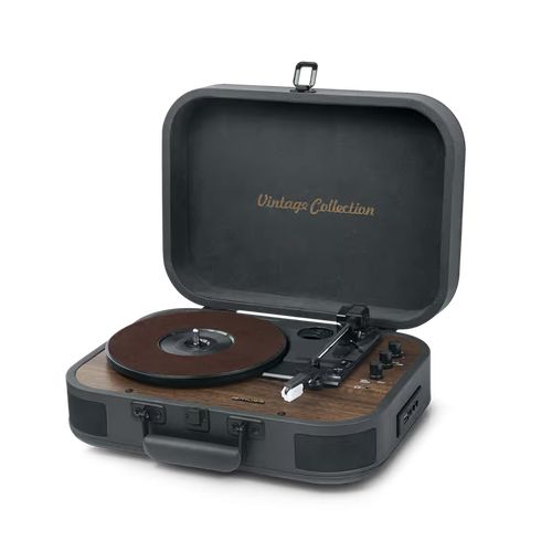 TOURNE-DISQUES VINYLES + FONCTION STEREO BLUETOOTH 2 x 5W + BLUETOOTH OUT - GRIS - MUSE - 1