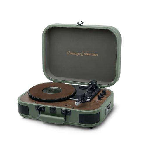 TOURNE-DISQUES VINYLES + FONCTION STEREO BLUETOOTH 2 x 5W + BLUETOOTH OUT - VERT - MUSE - 4
